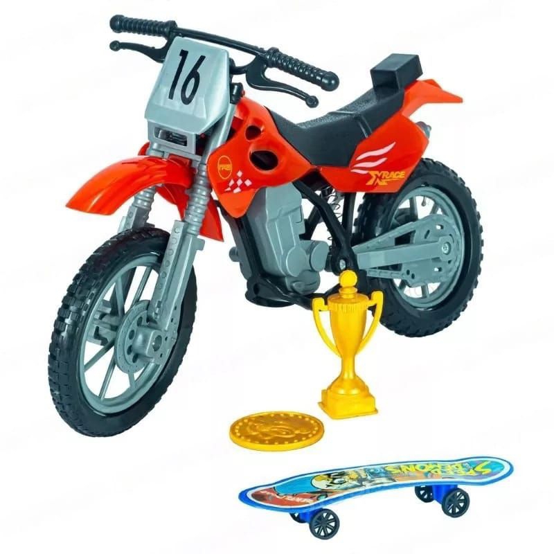 Mainan Sepeda Motocross / Mainan Sepeda Trail / Mainan Sepeda Motocross + Accesories Skateboard,Pial