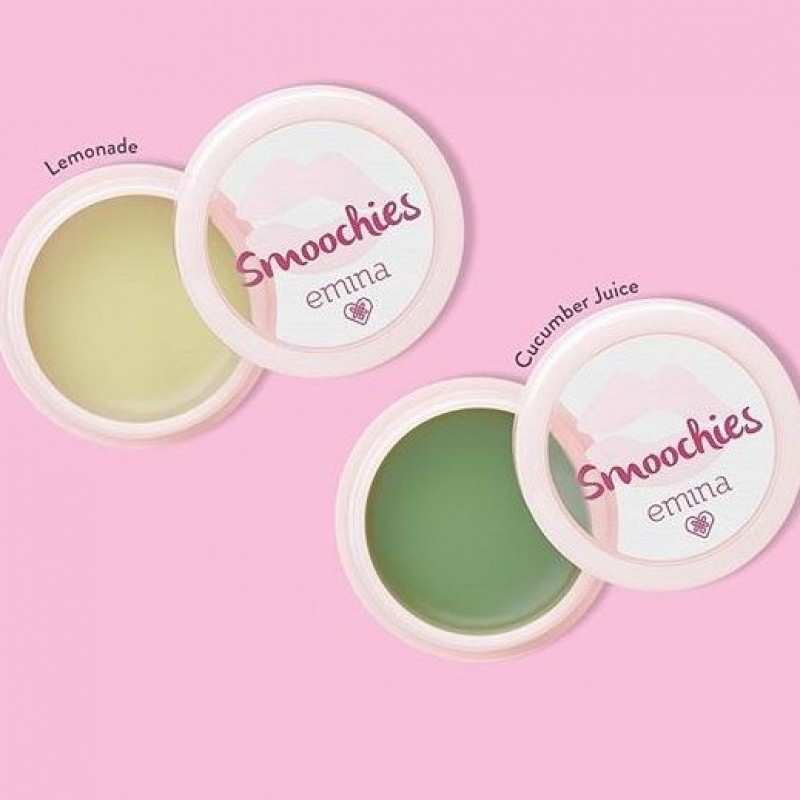 EMINA Smoochies Lip Balm Indonesia / Pelembab Bibir 3.7g / UVA UVB Protection Mengurangi Bibir Kering Pecah Melembabkan / Lemonade Cucumber Juice / Lemon Jus Timun / Moisturizer Moisturizing Melembabkan Menutrisi / Skincare Lips Care / Treatment Perawatan