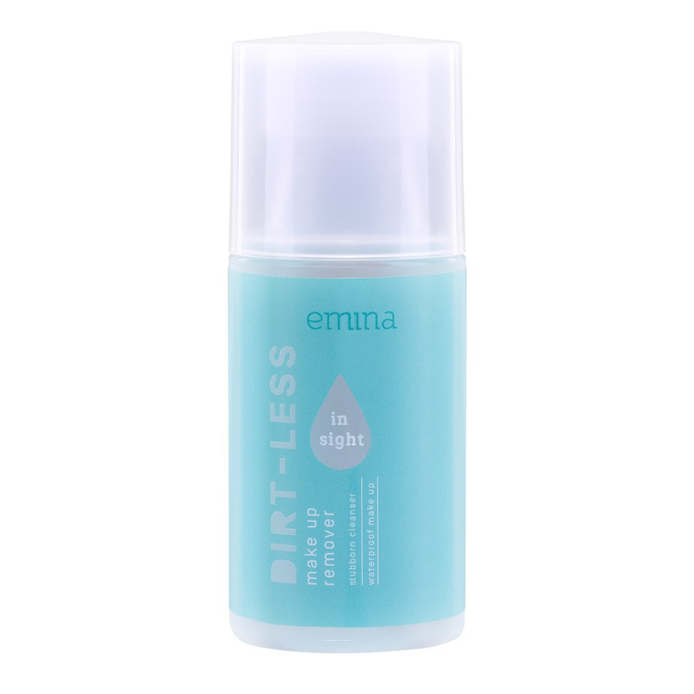 EMINA Dirt-Less Make Up Remover Indonesia / Pembersih Makeup 50ml / Stubborn Cleanser Waterproof Makeup In Sight / pH Balance Vit B3 Oil Control / For All Skin Type / Cleansing Cleanser Membersihkan Wajah Bersih Cerah / Cosmetic Makeup Face Make Up Series