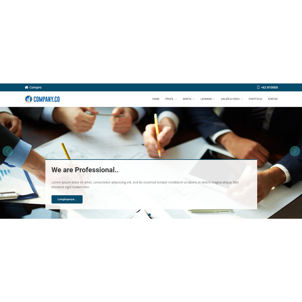 Sources Code Web Company Profile Perusahaan Profesional 2 Dengan CMS