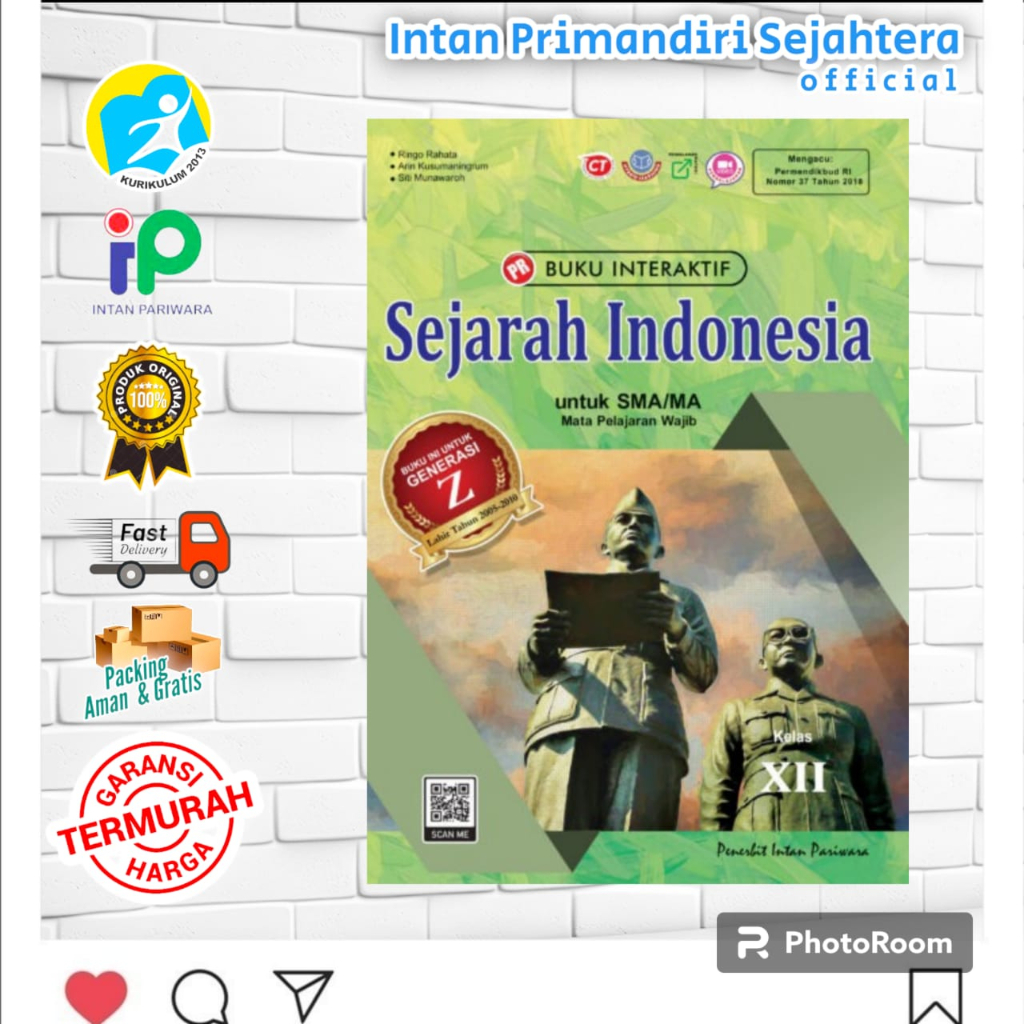 PROMO  BUKU PR INTERAKTIF SMA/MA : SEJARAH INDONESIA KELAS 12 SEMESTER 1 & 2 terbaru 2023/2024 INTAN