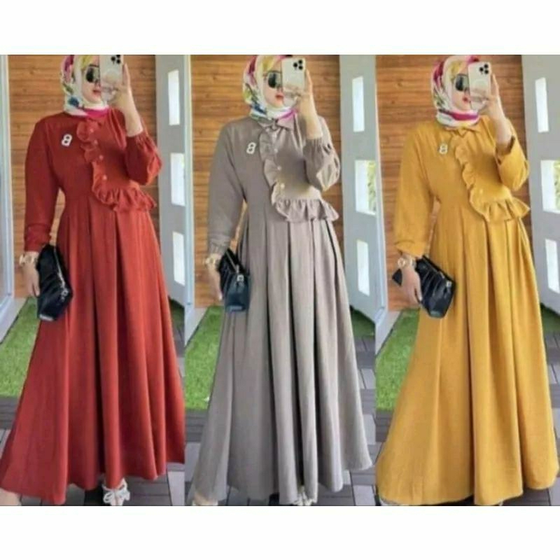 SANDRINA GAMIS FIT TO XL/ Bahan crinkle