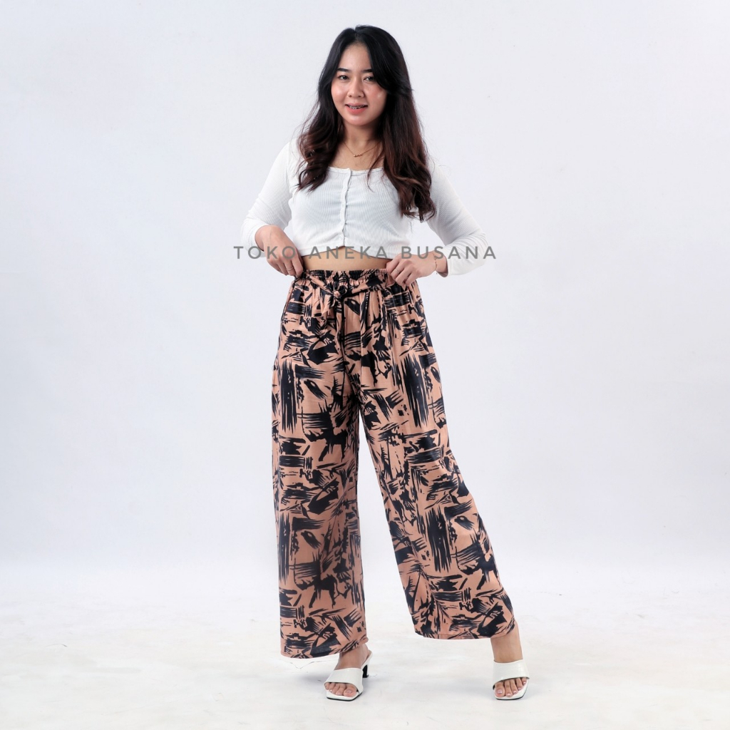 Celana Kulot Wanita Panjang Dewasa Bahan Rayon