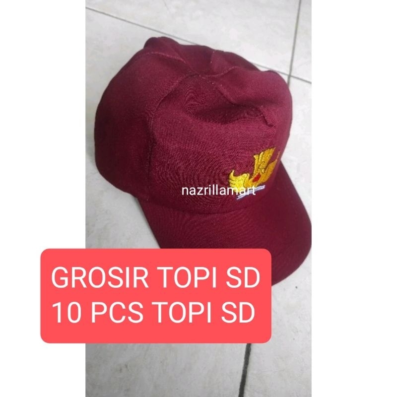 Grosir topi SD / grosir dasi sd / topi Pramuka / topi sekolah / grosir seragam sekolah / atribut sek
