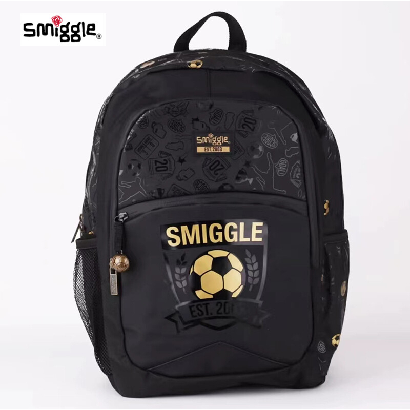 Smiggle Ori Soccer Gold Set Backpack Lunchbox Bottle