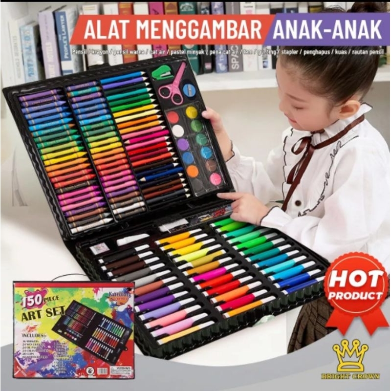 

Set Crayon Mewarnai Melukis Spidol Warna Cat Air Alat Menggambar Anak Alat tulis Sekolah