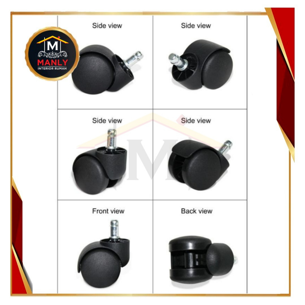 Roda Kursi Kantor 2 inch Tancap Cocok Untuk Semua Merek Kursi Kantor