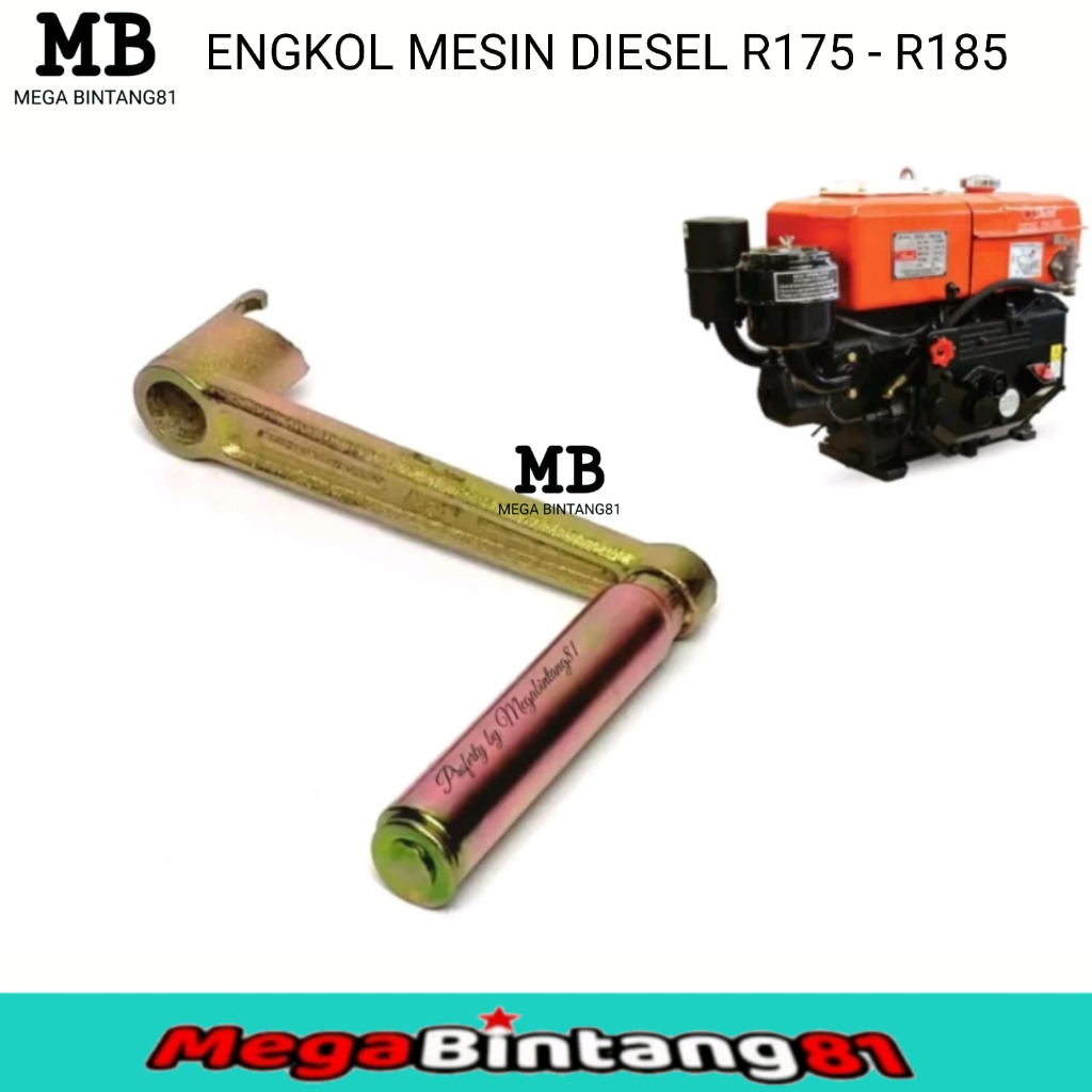 Engkol mesin diesel R175 R180 starting handle engkol mesin diesel R175 R180