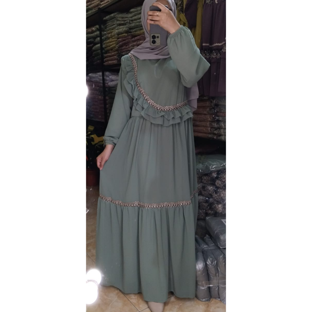 terbaru dress model SD (serong dada) tanpa hijab untuk dewasa