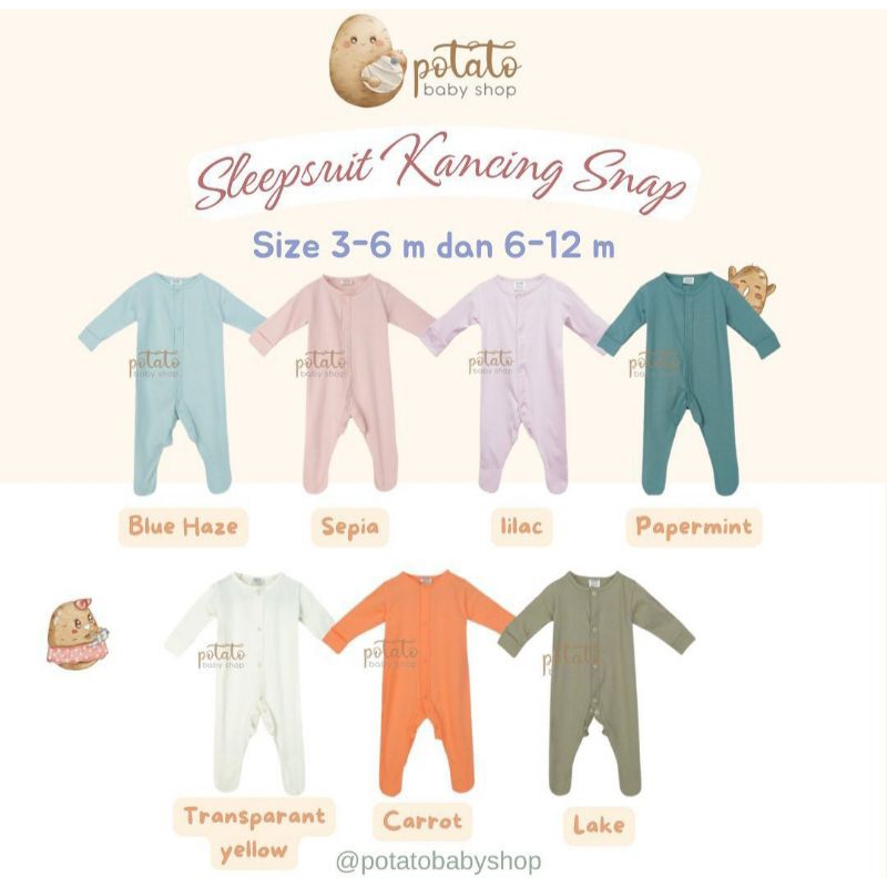 Bohopanna Sleepsuit Snap 3-6 Month s/d 6-12 Month - Sleep Suit Boho Baby