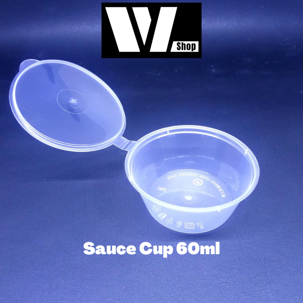 Tempat Saus Cup Thinwall 60ml Wadah Saos Sambal Plastik Klir Thin wall Sauce Cup 60 ml WL Shop WLSHOP1