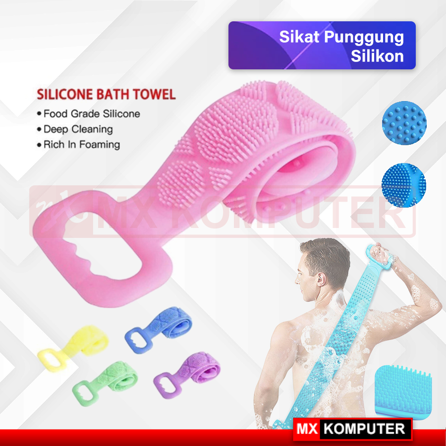 Sikat Punggung Badan Silikon Sikat Punggung Silikon Alat Gosok