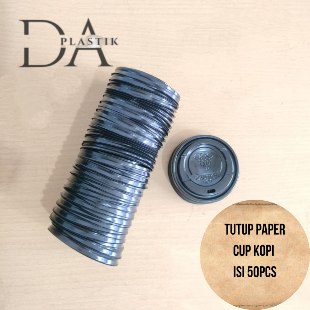 TUTUP PAPER CUP KOPI ISI 50PCS/ TUTUP GELAS KOPI