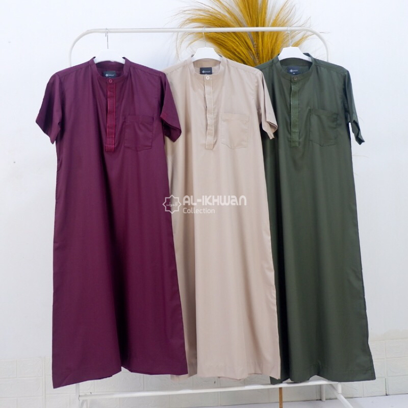 Jubah Remaja Sollu || Jubah Pria || Jubah Katun Plat || Gamis Pria || Gamis Katun Plat