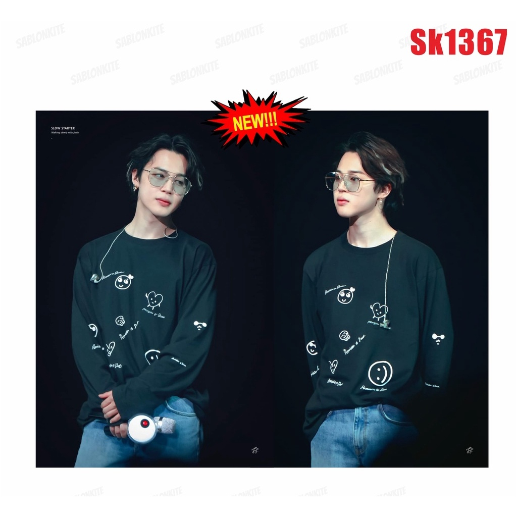 (SK1367) BAJU KAOS BTS JIMIN PERMISSION TO DANCE PTD LENGAN PANJANG