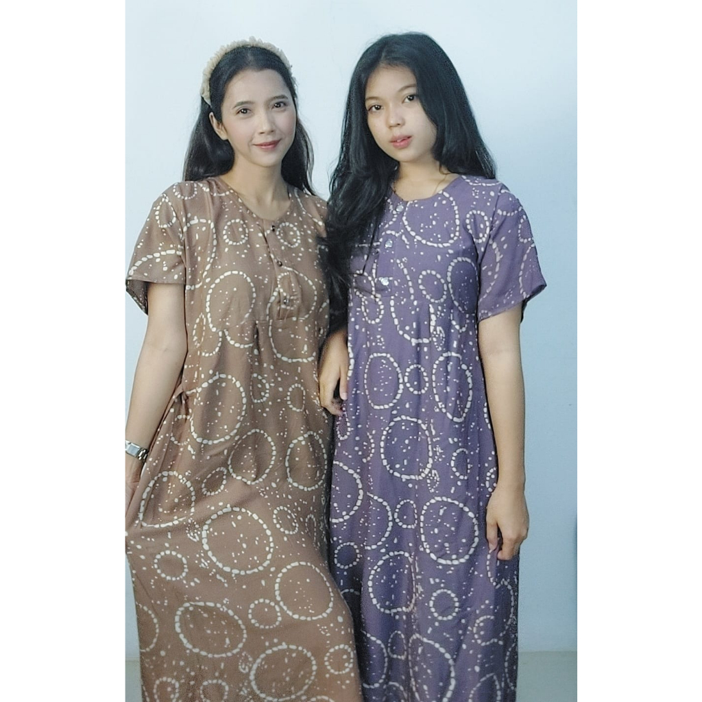 PROMO!! BAJU DASTER LB LENGAN PENDEK MOTIF BULAT/DASTER