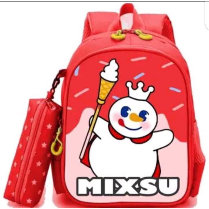 Tas mixue/Tas sekolah anak mixue/Tas tk/Tas SD/Tas ransel anak. TAS RANSEL BACKPACK ANAK SEKOLAH MOTIF LOGO/MASKOT MIXUE UNISEX