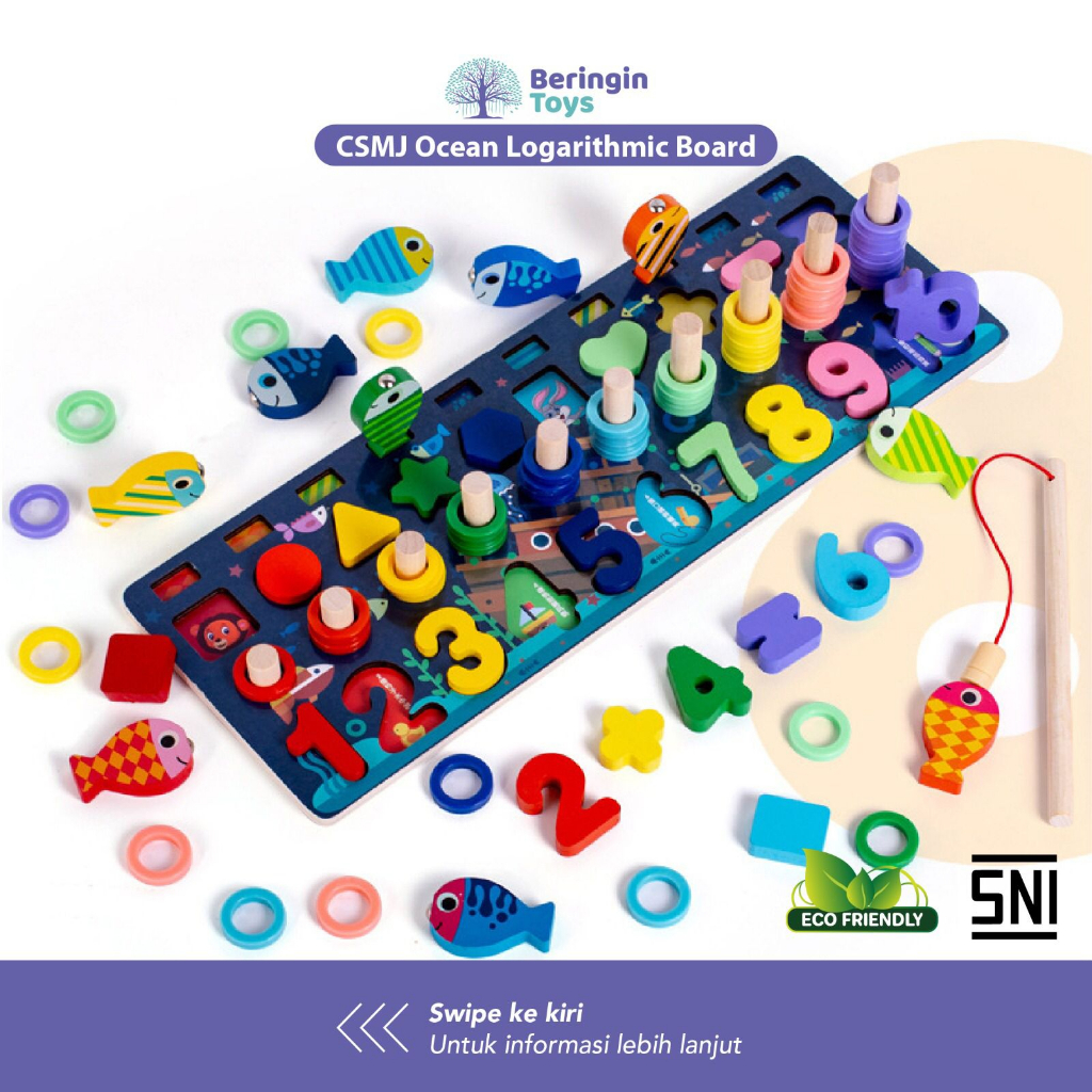 Mainan Edukasi - Ocean Logaritma Board CSMJ - Mainan Puzzle