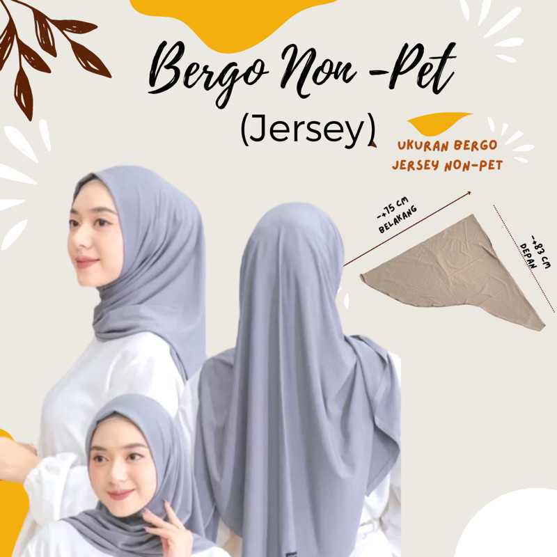 Hijab Instan jersey non pet segitiga instan malay daily bergo non pet