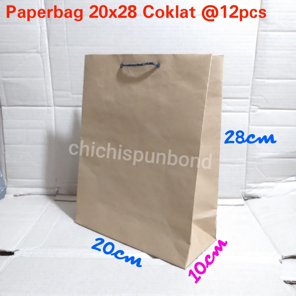 

Isi 12pc Paperbag 20 x 28 polos lusinan /tas kertas motif batik 20 x 28 /tas kertas batik / paperbag