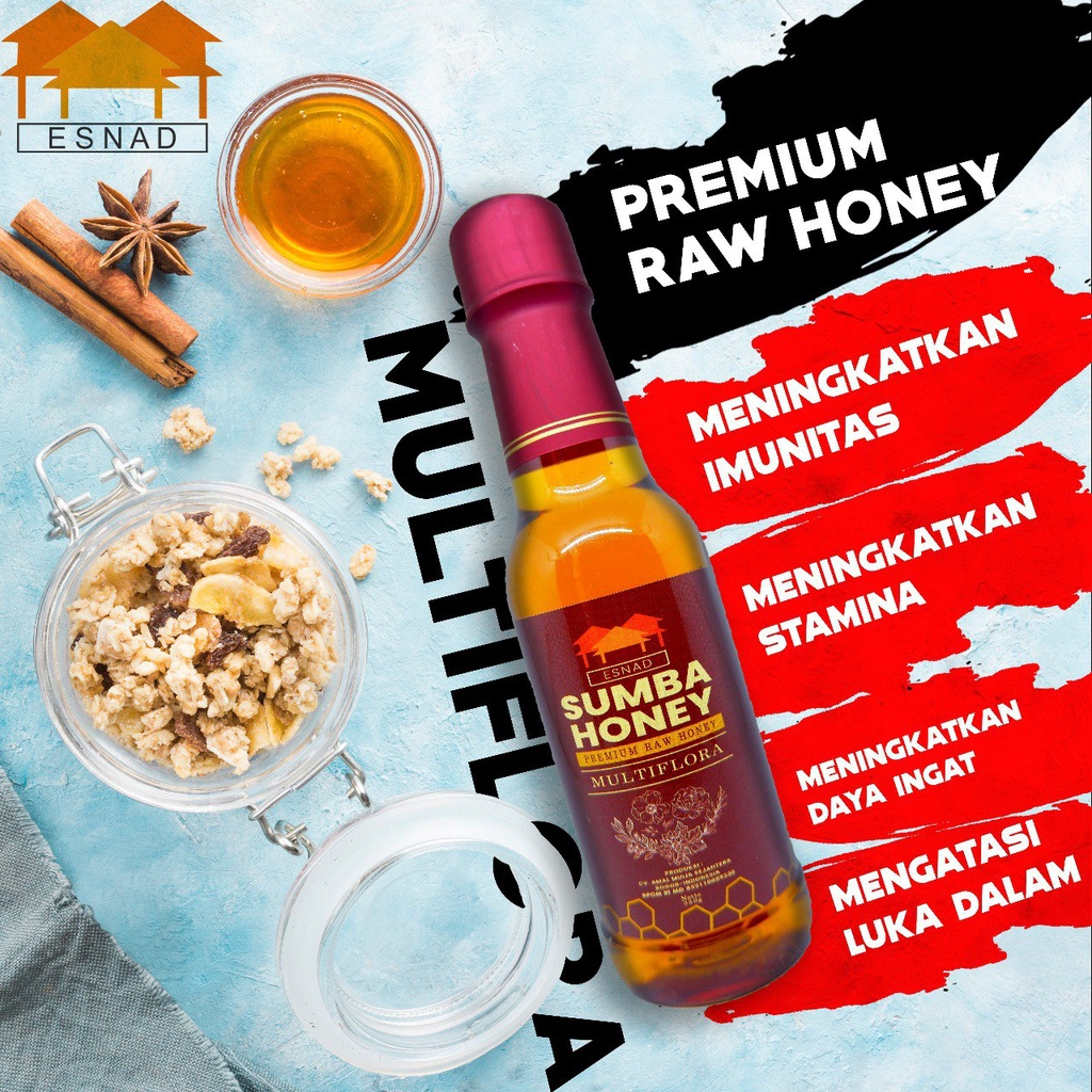 SUMBA HONEY Premium Raw Honey MULTIFLORA Madu Sumba 350gram