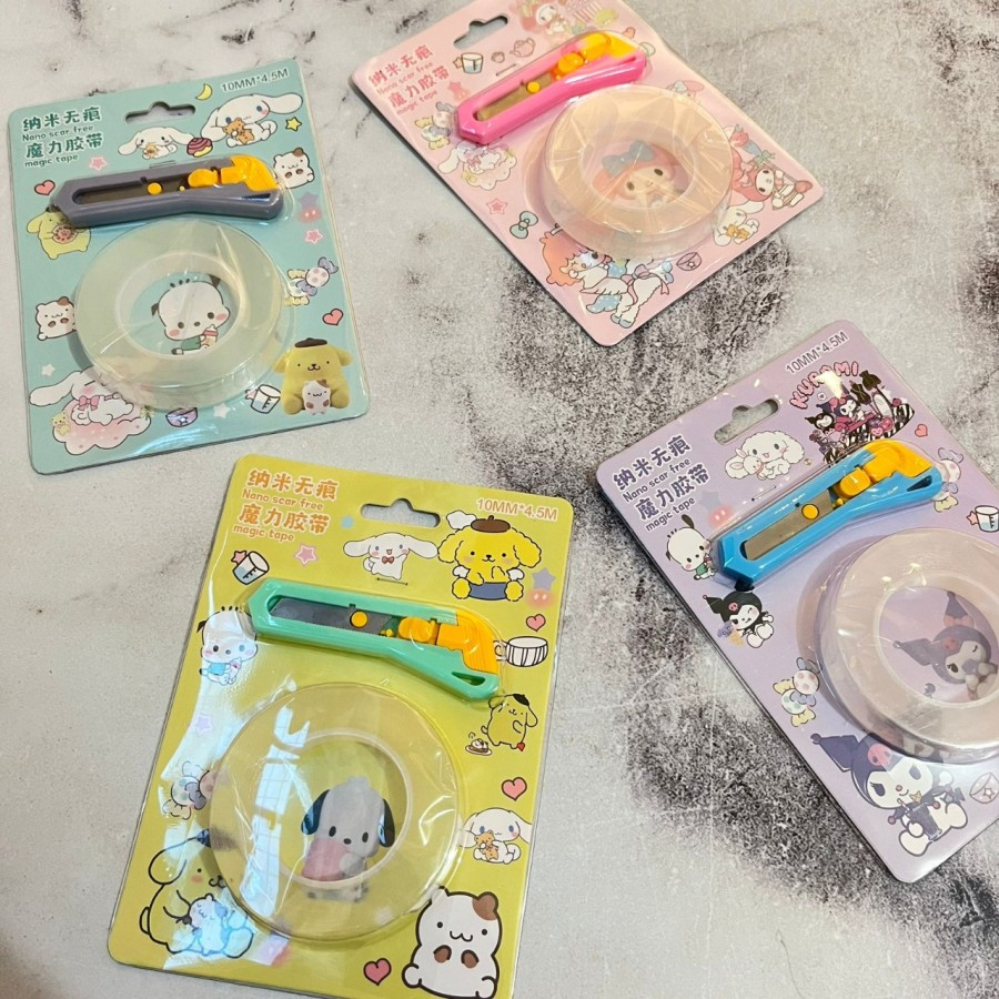 

PAKET SELOTIP PLESTER + MINI CUTTER MOTIF KARAKTER SANRIO TERMURAH ALAT TULIS SEKOLAH DAN KANTOR HARGA TERJANGKAU BISA COD