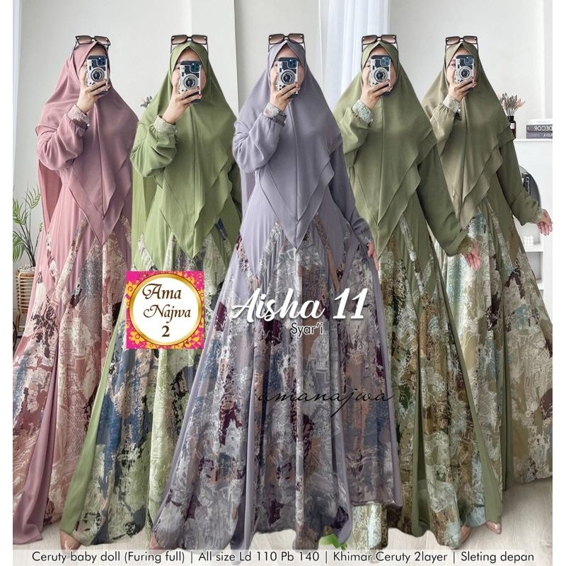 [GAMIS SYAR'I WANITA] AISHA 11 SYAR'I
