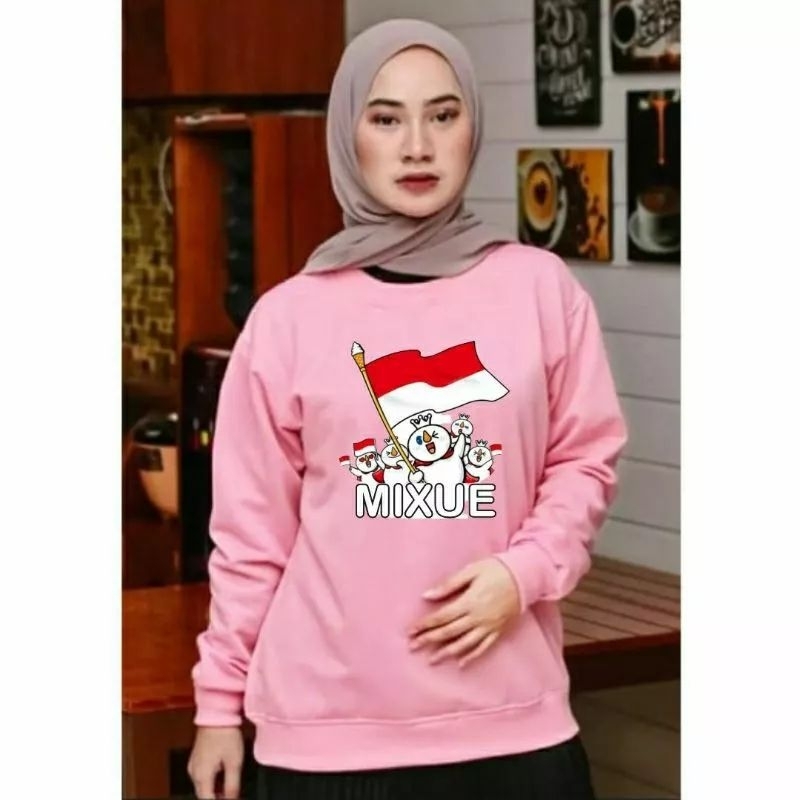 Baju Lengan Panjang Wanita MIXUE EDISI MERDEKA kaos Distro Keren/ kaos Terbaru dan Trendy