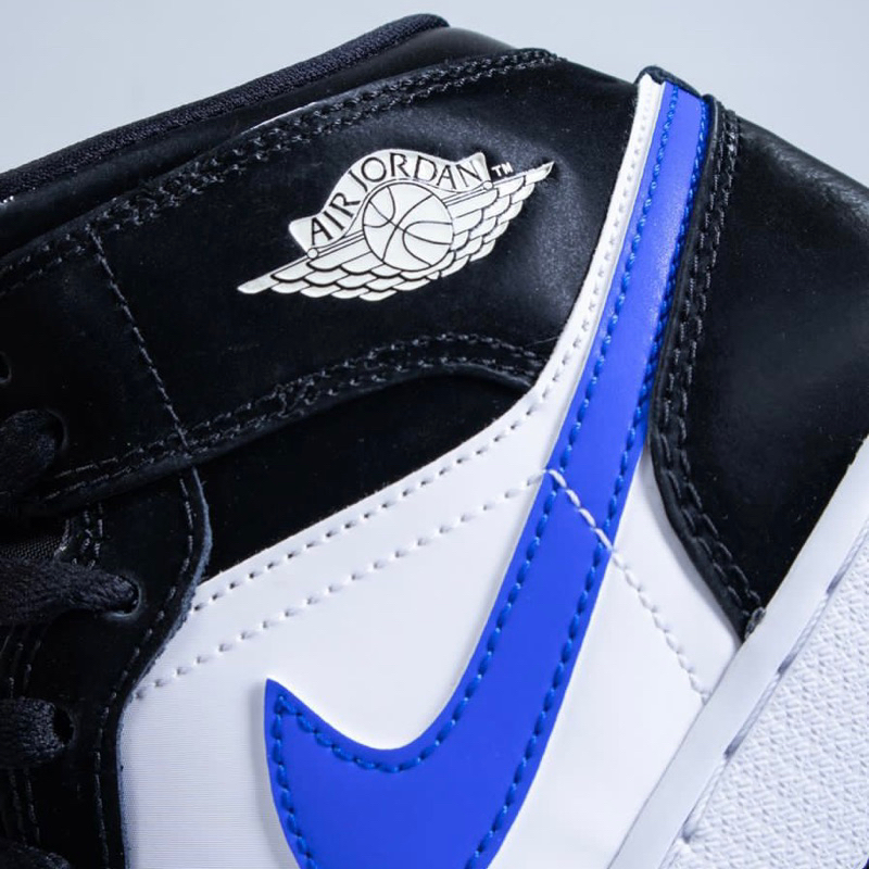 Air Jordan 1 Mid Black Racer Blue