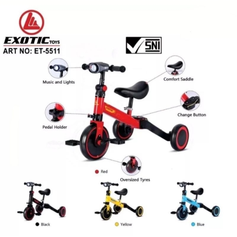Balance Bike Exotic ET 5511 - Sepeda Anak