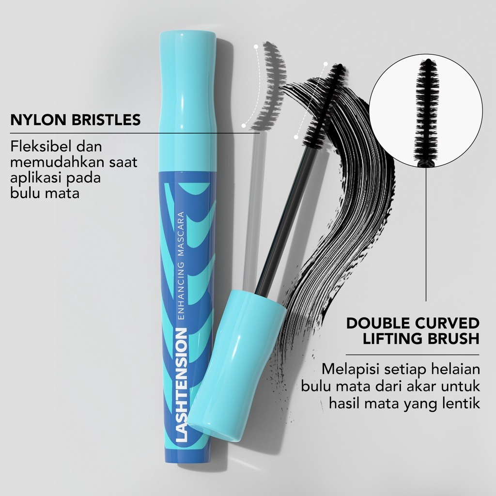 YOU Lashtension Fiber Mascara | Maskara Waterproof Tahan 12 Jam | Kosmetik Mata