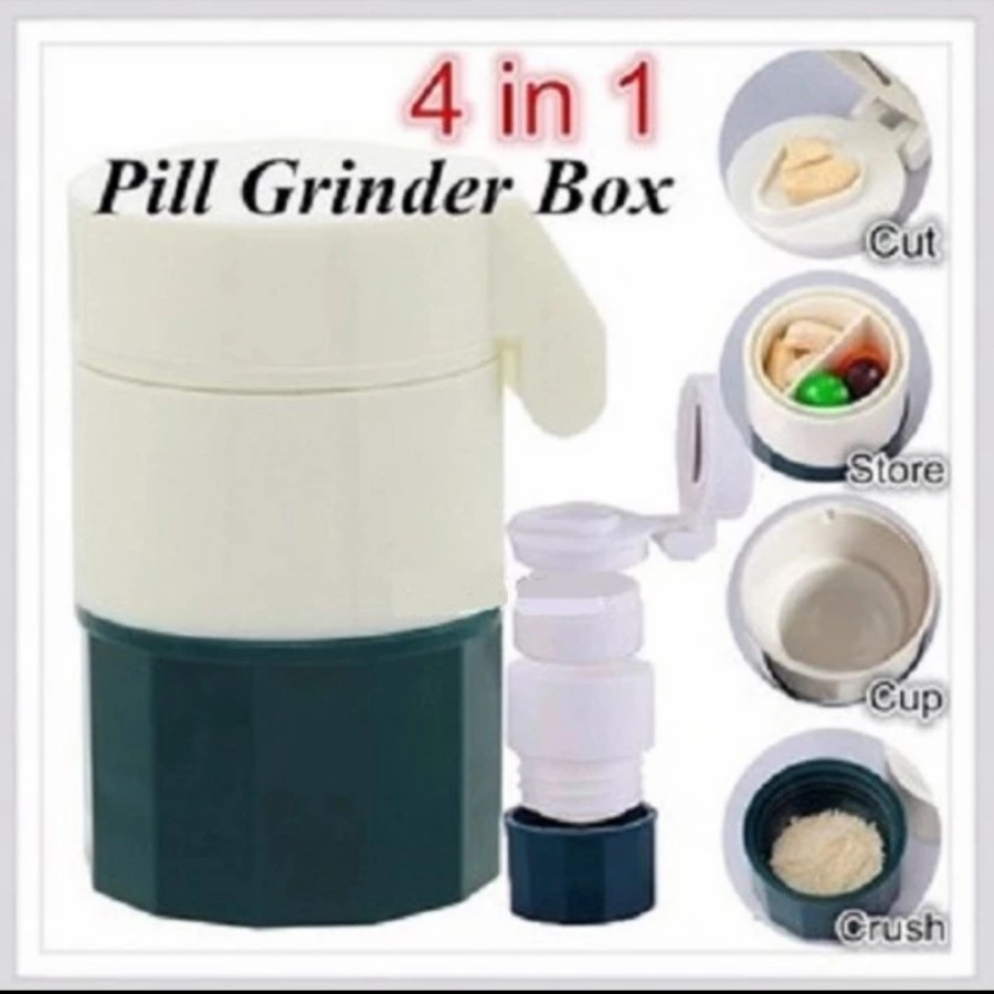 Alat Pemotong Penumbuk Penghancur Obat Organizer Pill Crusher Tablet A