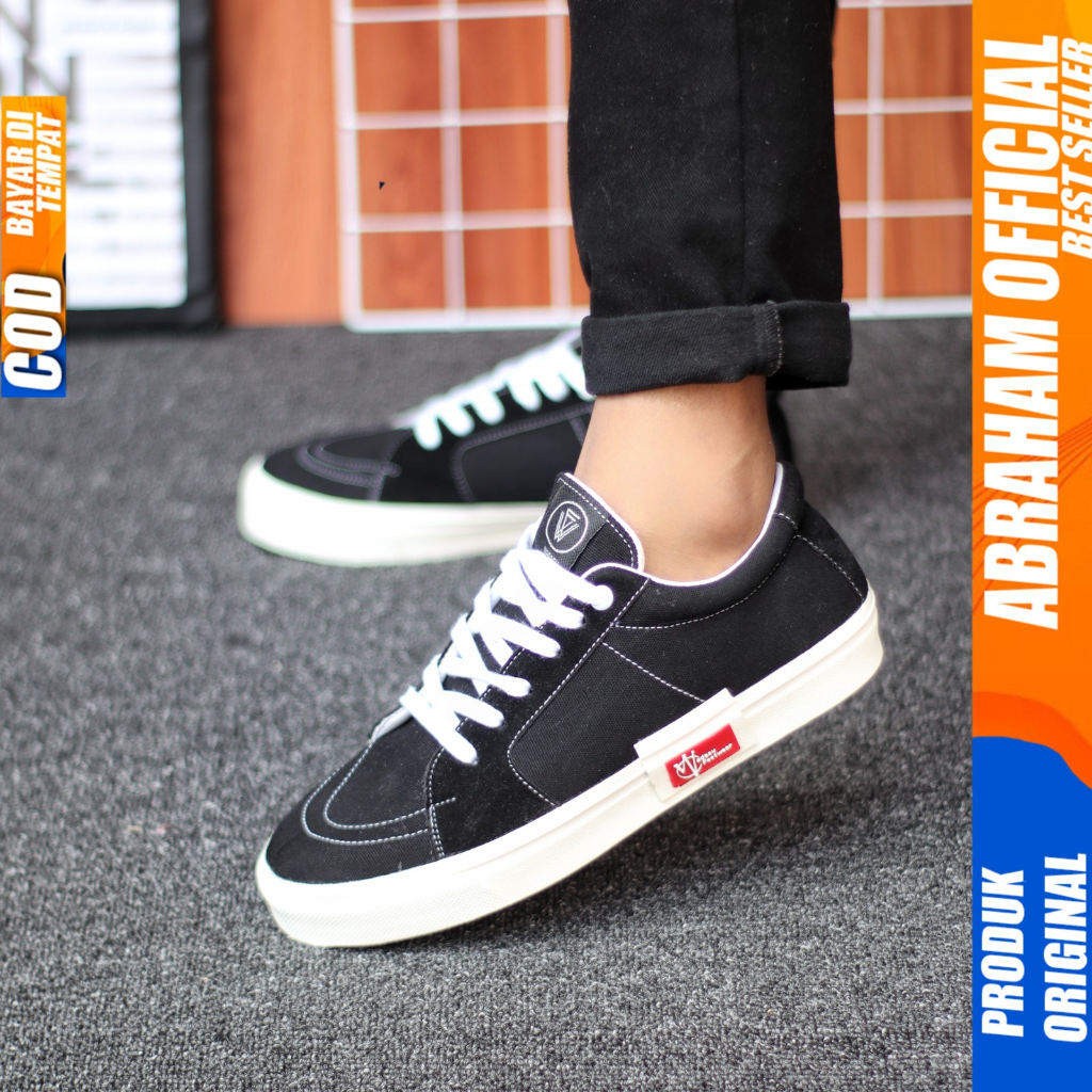 Sepatu Pria Sneakers 38-47 Og Hitam Ukuran Besar Pria Big Size Pria Hitam Abraham