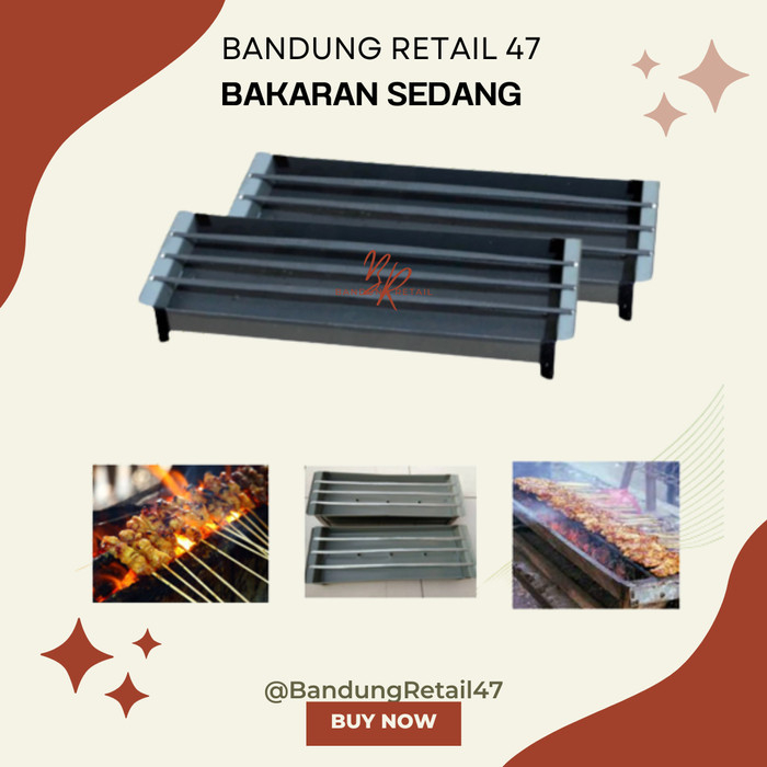 READY STOK Panggangan Sate  Bakaran Sate Bakaran Sedang Gratis Arang Kayu + Tusuk Sate Bakaran  Pang
