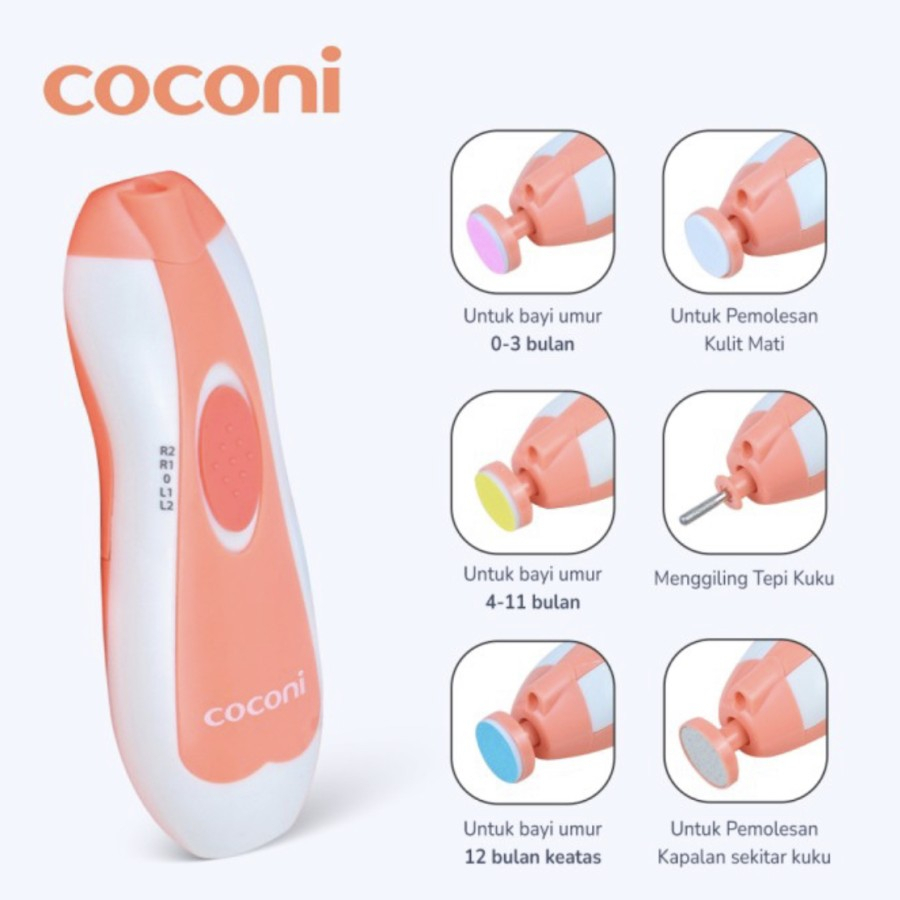Coconi Baby Nail Trimmer Gunting Kuku Elektrik Bayi &amp; Dewasa Manicure Set