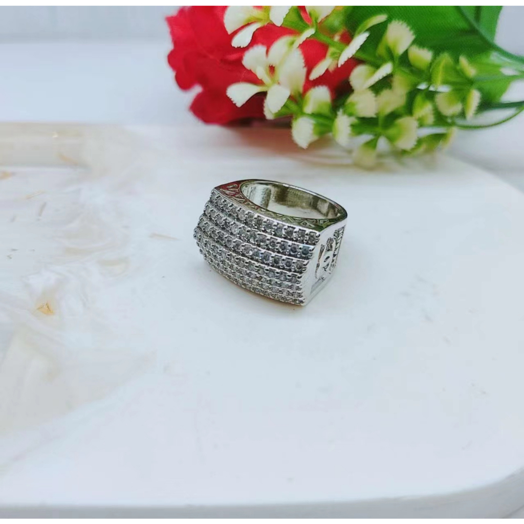 Cincin CC Mata Full Lapis Emas Perhiasan Fashion R125