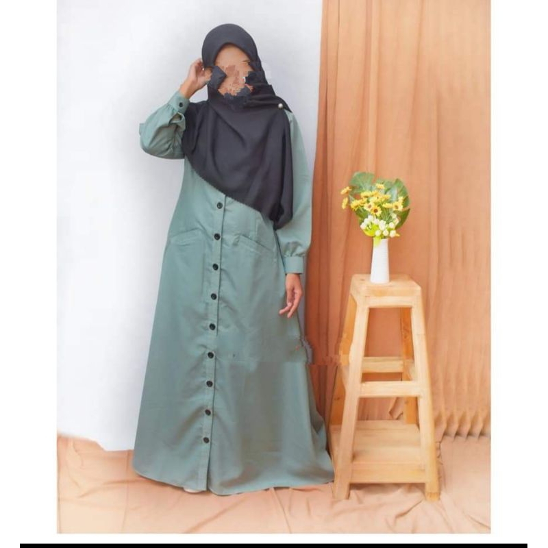 pl gamis warna abu tua