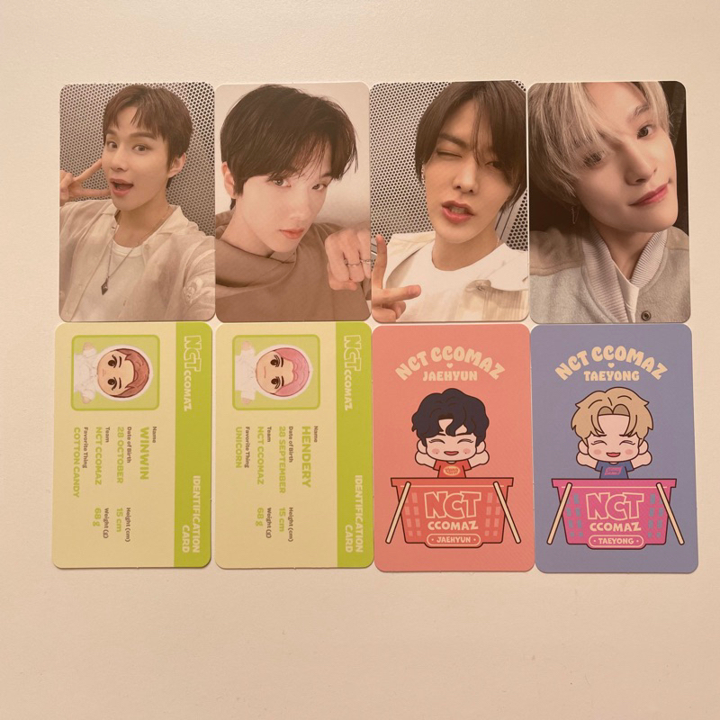 Trading Crad NCT Ccomaz Red and Blue Ver Jungwoo Jisung Yuta Yangyang Taeyong Hendery Winwin Jaehyun