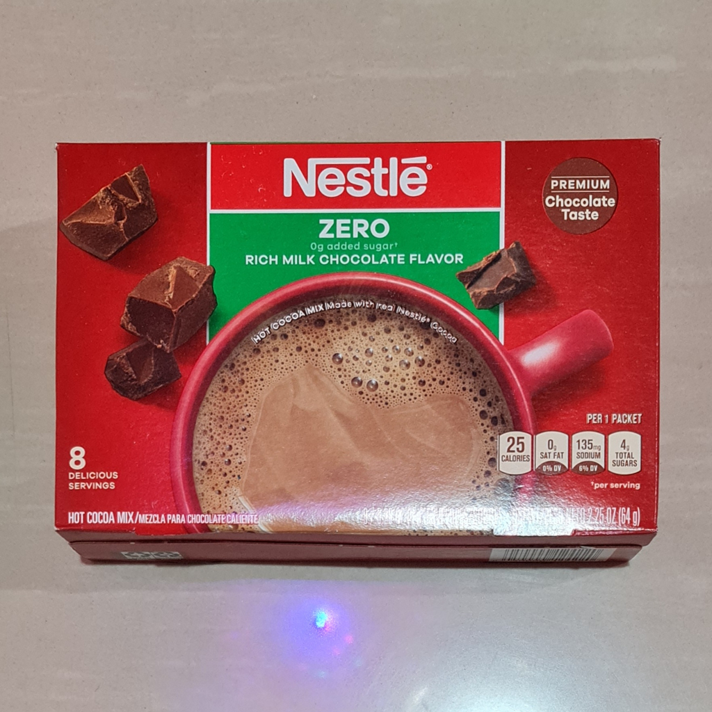 Nestle Zero Fat Free Rich Milk Chocolate Hot Cocoa Mix 8 x 8 Gram