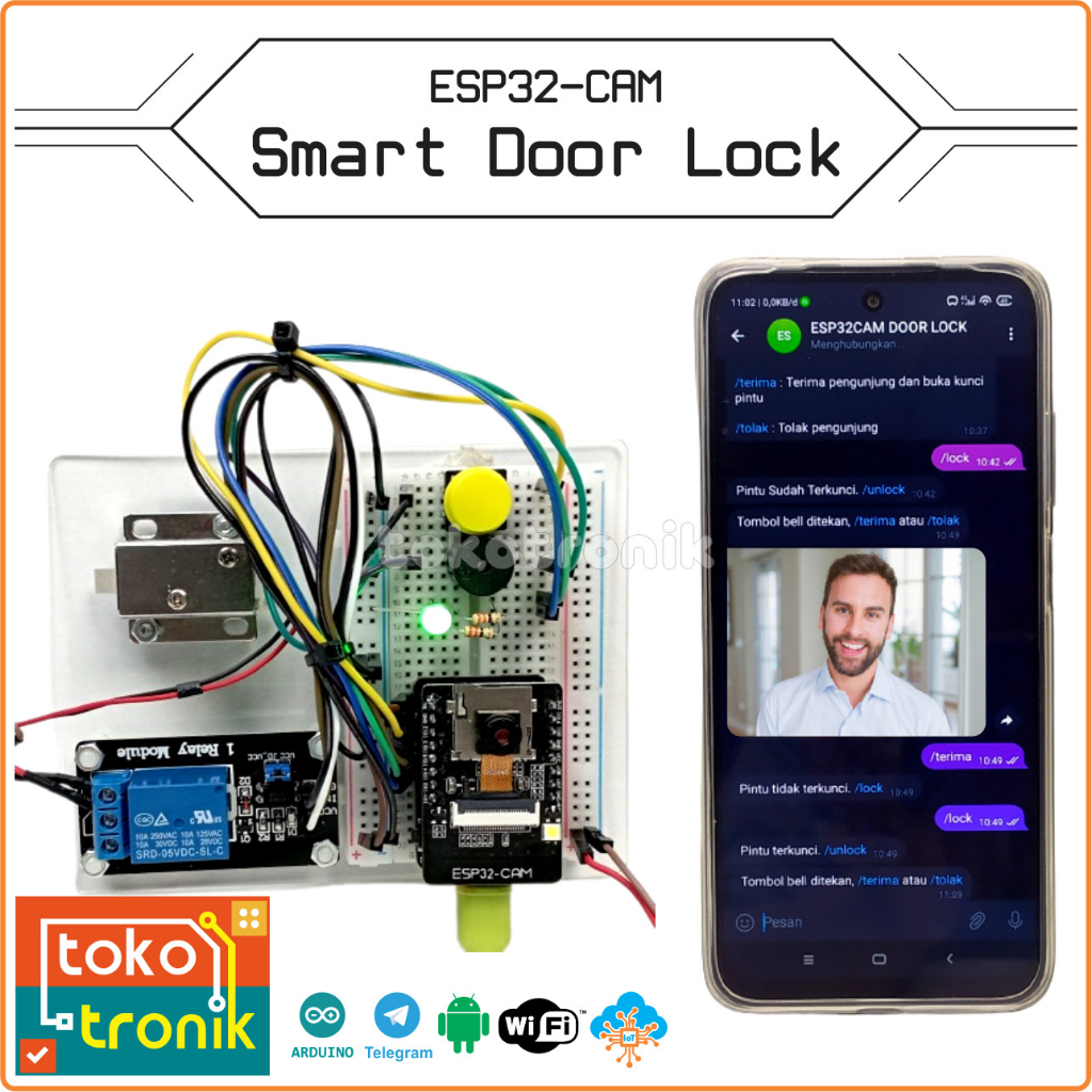 Smart Door Lock dg Kamera ESP32-CAM