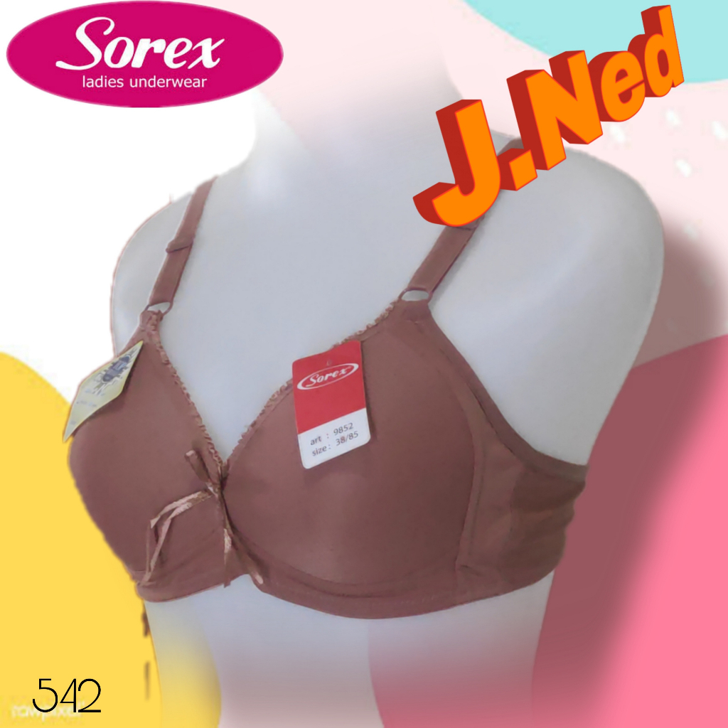 J542 BRA SOREX  BUSA TIPIS  TANPA KAWAT SIZE 36 - 42