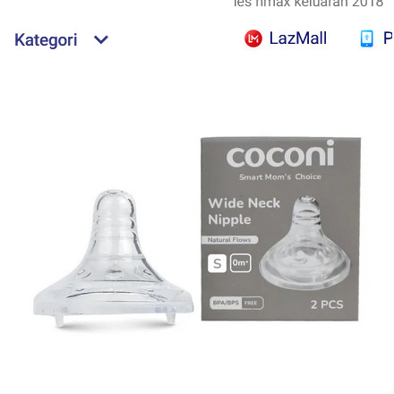 Coconi Wide-neck Baby Bottle Nipple Teat Replacement 2pcs | Dot pengganti Botol Susu Wide-Neck Coconi 2pcs