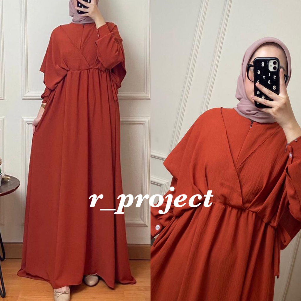 Ukuran 5L XXXL XXL XL L M S | Bahan Cey airflow crinkle premium | Saskia maxi big size