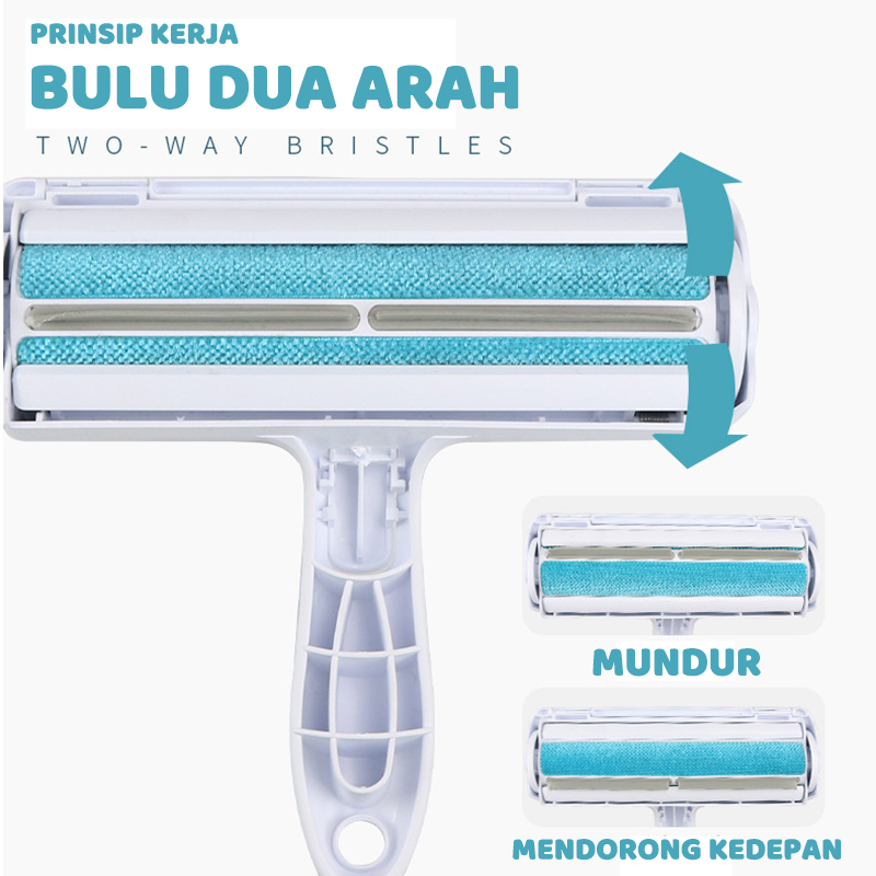 Pembersih Bulu Kucing/Anjing PET HAIR REMOVAL Roller Portable Jangka Panjang (Lifetime Use) untuk Pembersih Baju/Pakaian Bulu Hewan Peliharaan Olive Care