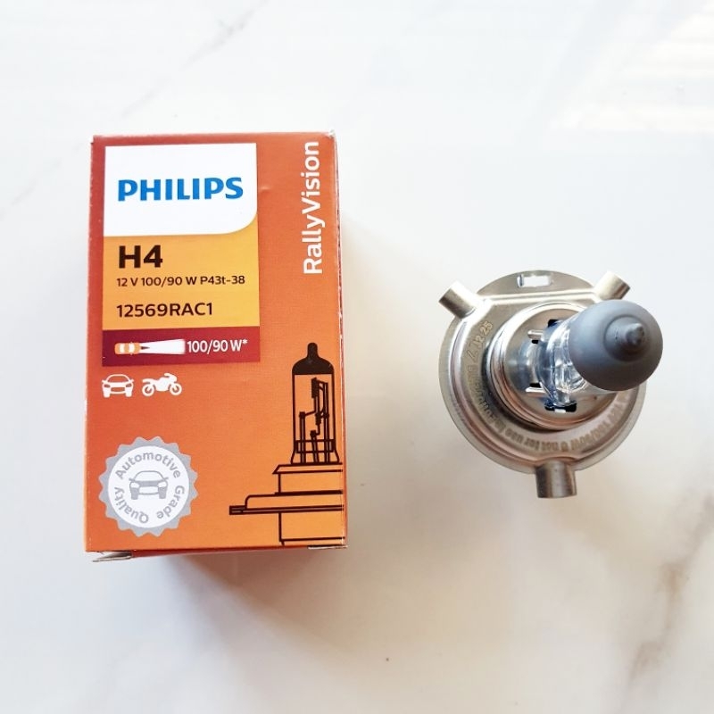 BOHLAM LAMPU DEPAN H4 12V 100/90W PHILIPS P43T