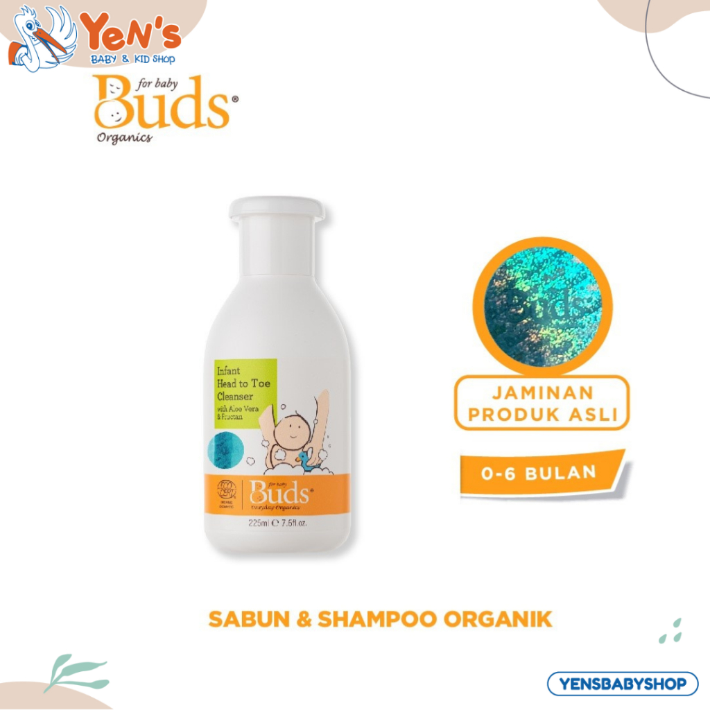 Buds infant head to toe cleanser 225ml