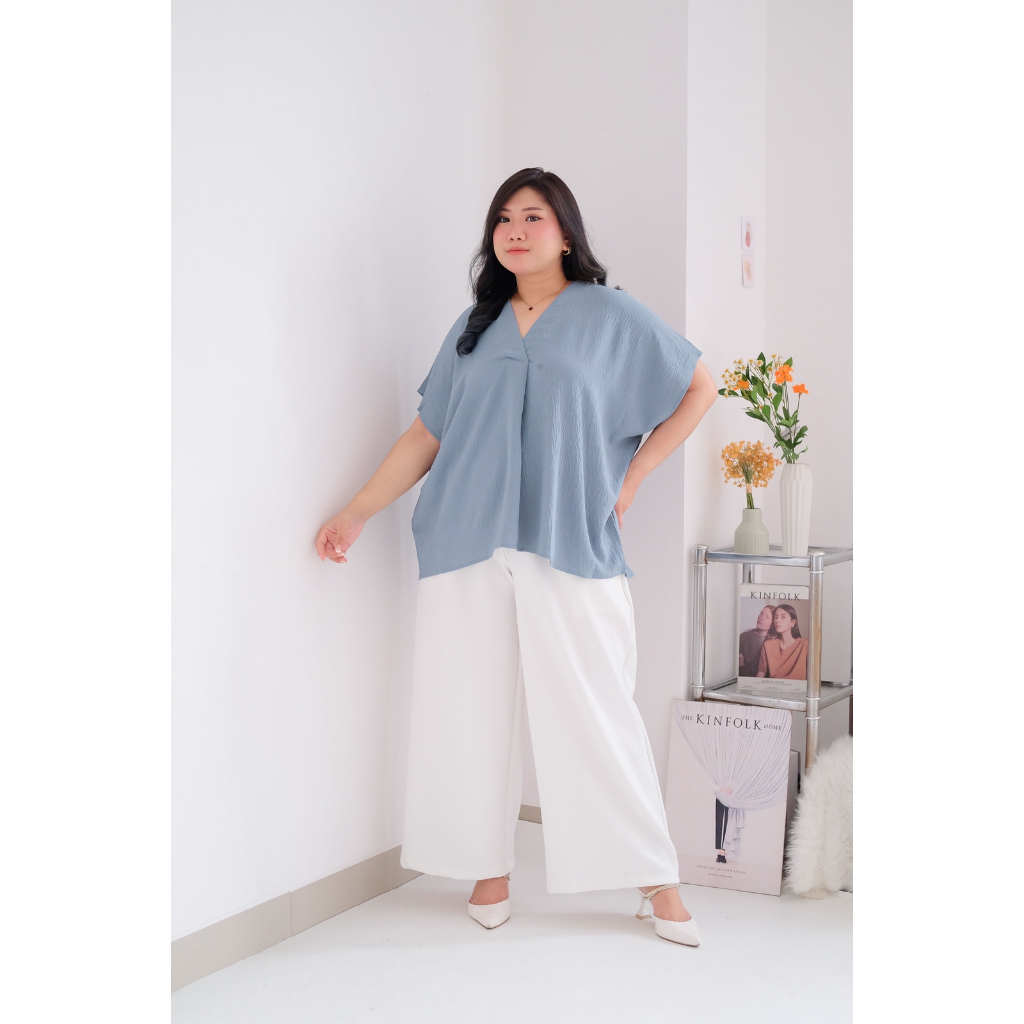 BIGWELL MILEA BLOUSE - ATASAN WANITA BIGSIZE - BLOUSE JUMBO WANITA