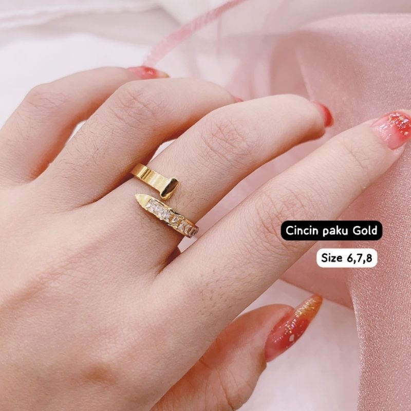 Cincin Titanium Asli Premium Quality Anti karat anti alergi Stainless steel ori Ct09