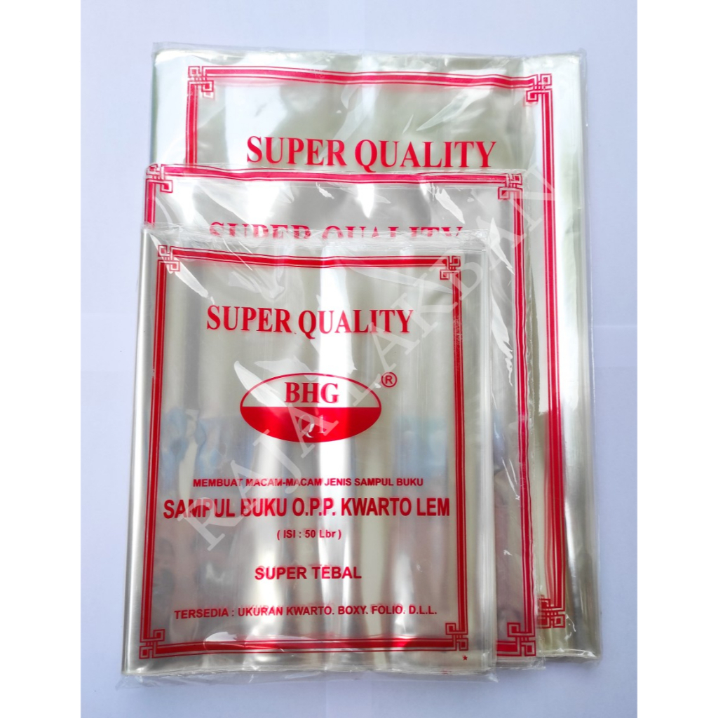 

SAMPUL PLASTIK LEM BHG ISI 50 LEMBAR Ukuran KWARTO