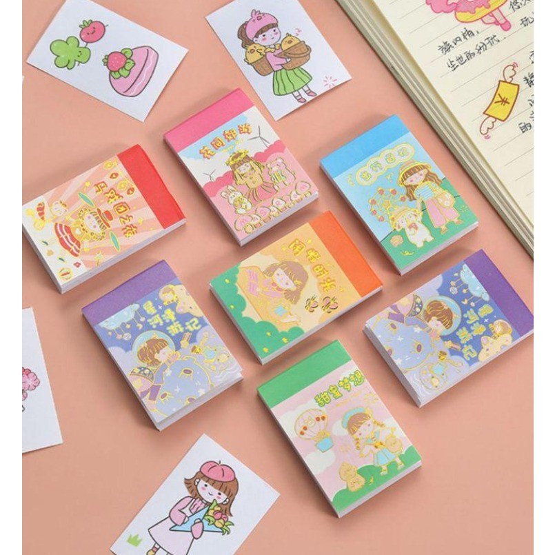

Stiker Buku Momo Kecil Mini / Sticker Note Washi Karakter Manga Anak